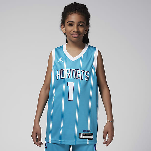 Garcons Ado XS XL Performance Hornets de Charlotte. Nike FR
